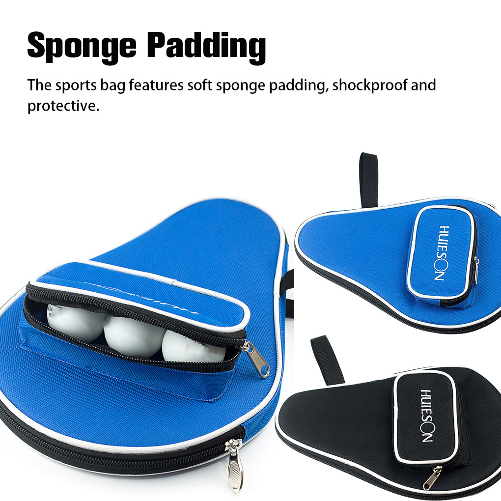 Table Tennis Db - Zwart/blauw Enkele Tafeltennis Racket Bat Bag