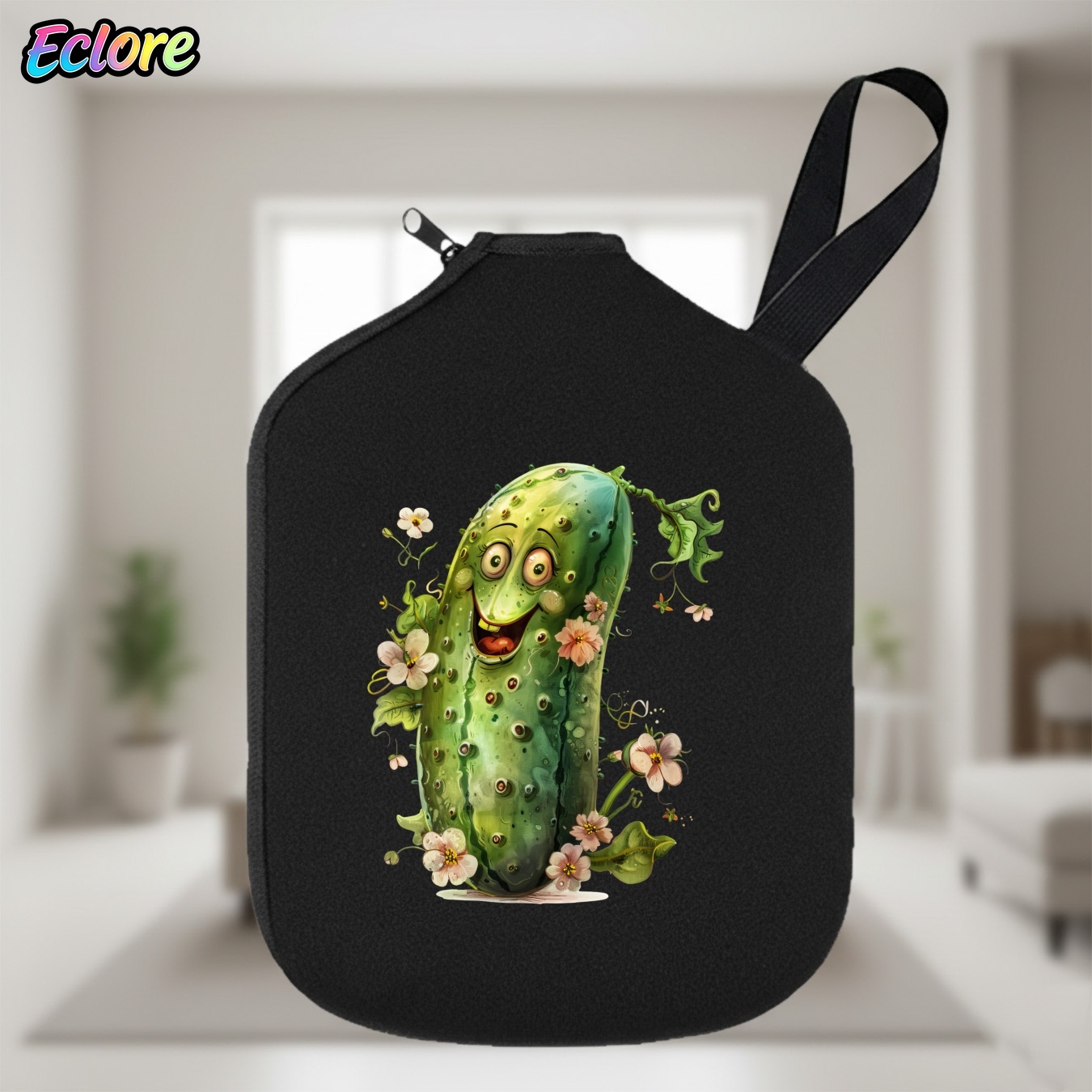 Table Tennis Table - Cartoon Smile Pickleball Paddle Cover Zachte,