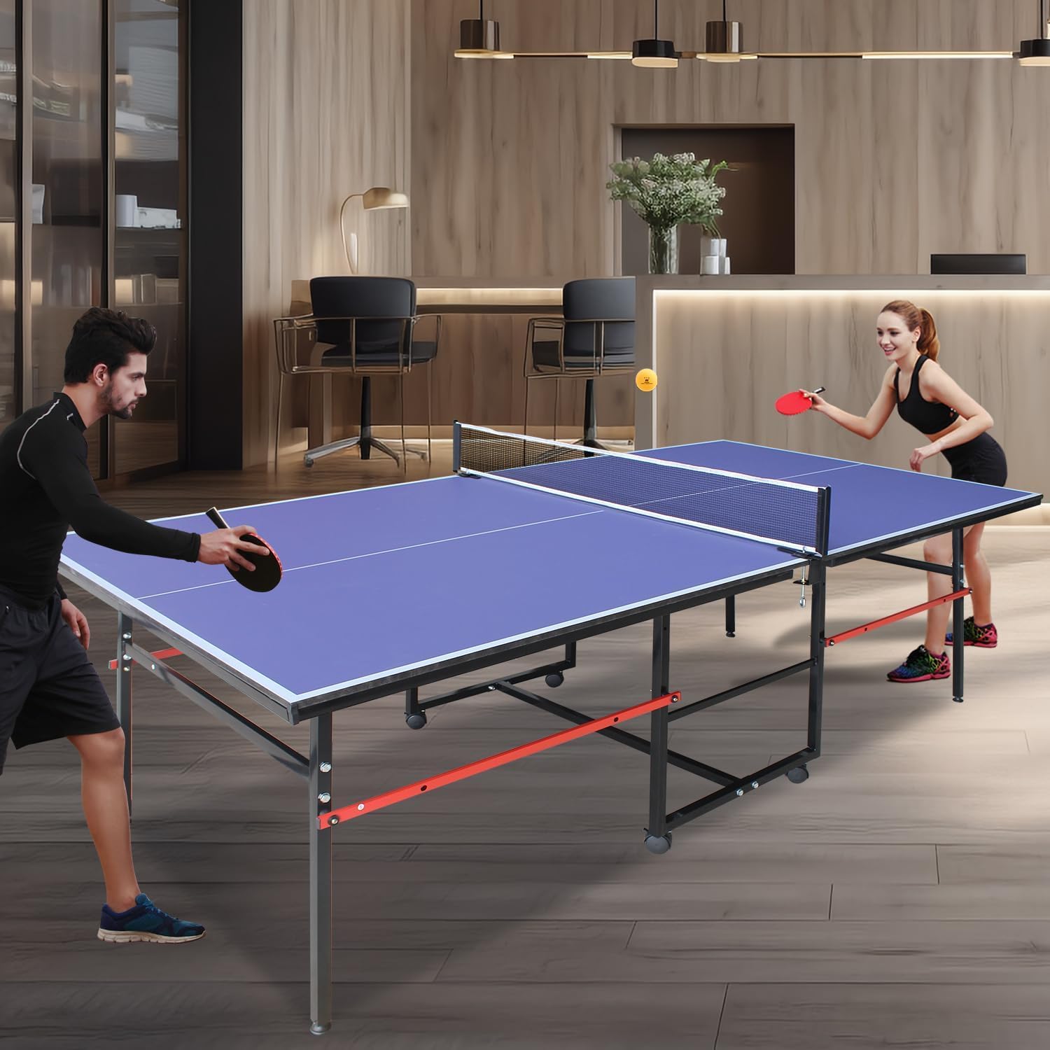 8 ft draagbare pingpongtafel,  - Table Tennis Tournament recensie en prijs