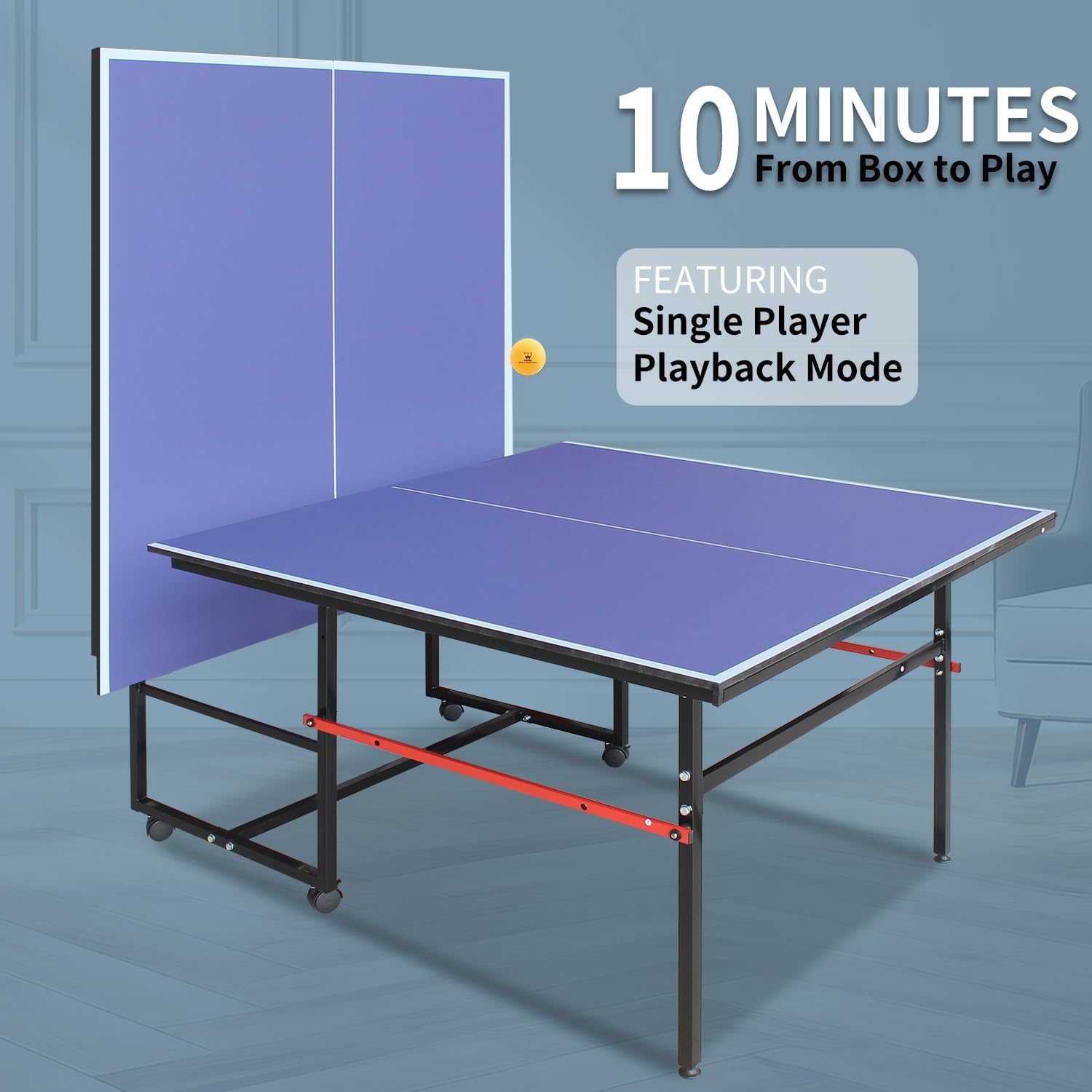 8 ft draagbare pingpongtafel,  - Table Tennis Tournament recensie en prijs