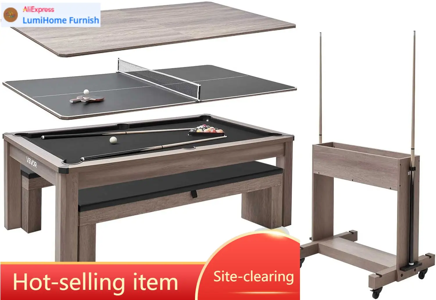 7ft 3-in-1 Multi Game Tafel me - Table Tennis No 1 recensie en prijs