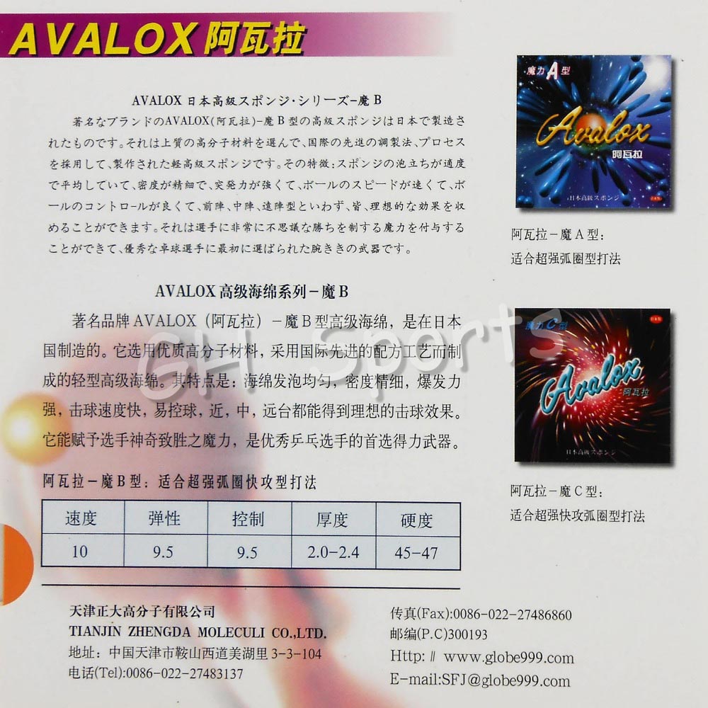 Avalox Magic A Magic B Magic C - Table Tennis In Japanese recensie en prijs